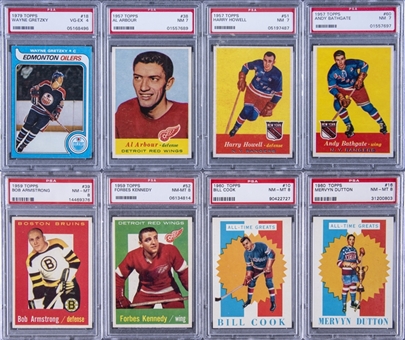 1957/58 - 1990/91 Topps and Assorted Brands Hockey Graded Collection (98) Including Hall of Famers 
